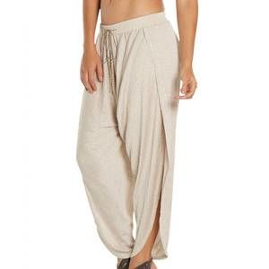 NEW ELIF women's corbel harem pants in taupe